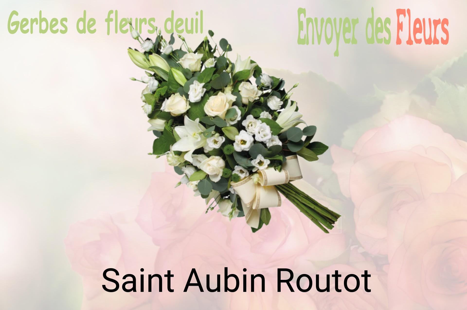 Gerbe de fleurs de deuil livrée à Saint-Aubin-Routot